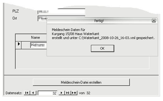 Erstellen der Datei