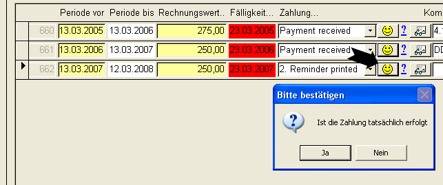 Zahlungseingang
